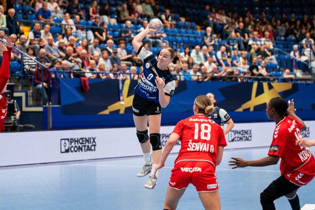HSG Blomberg Lippe (GER) vs. HC Podravka (CRO), Handball, EHF Champions League Women, Group Stage, October 3, 2026, 2026–2027 Season, Lemgo’s Nieke Kuehne of HSG Blomberg Lippe, 9th in goal-scoring at the Lemgo Phoenix Contact Arena, Germany