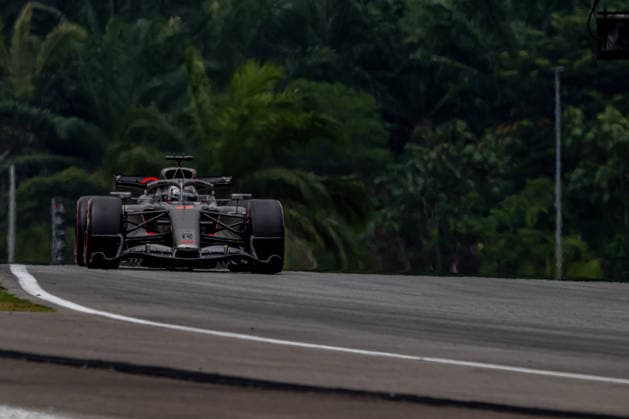 SEPANG, MALAYSIA: Nico Hulkenberg, racing for the Audi Revolut F1 Team team during the 2026 Formula 1 Bahrain Grand Prix at the Sepang International Circuit in Sepang, Malaysia