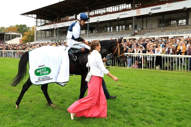 October 3, 2026, ISO GER DEU Equestrian Sports, German Unity Day, 2026, Hoppegarten Winner Thore Hammer Hansen on Snow Player nordphoto GmbH Engler Berlin Hoppegarten Berlin Germany Copyright: xNordphotox xEnglerx