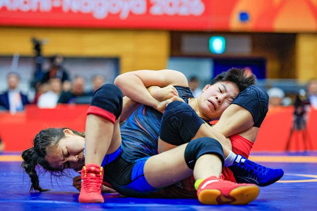 Asian Games, 53 kg Women s Weight Class: Jin Zhang (CHN) defeated Shugyla Omirbek (KAZ) by decision Copyright: xAmirrezaxAliasgarix