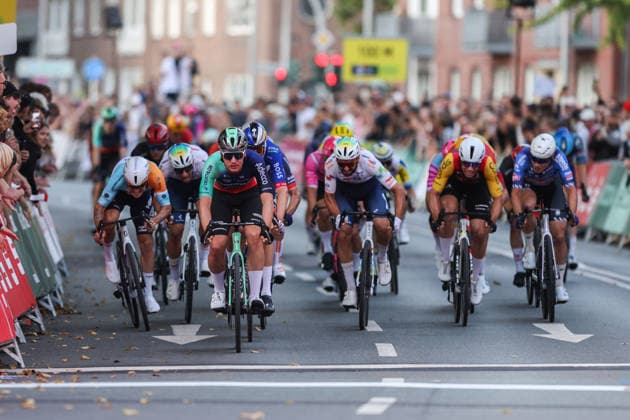 Cycling: UCI ProSeries Men s Elite 20 Sparkassen Münsterland Giro on October 3, 2026; Olav Kooij of the Decathlon CMA CGM Team wins the 2026 Münsterland Giro xJRx