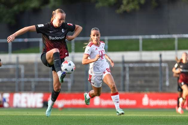 Luca Emily Birkholz of SC Freiburg in action, on the ball, making a solo play during the Women s Bundesliga match between 1 FC Köln and SC Freiburg, Franz Kremer Stadium on October 3, 2026, in Cologne, Germany. Photo by Oliver Kaelke, DeFodi Images. Luca Emily Birkholz of SC Freiburg controls the ball during the Bundesliga match between 1 FC Cologne and SC Freiburg at Franz Kremer Stadium on October 3, 2026 in Cologne, Germany. Photo by Oliver Kaelke, DeFodi Images. DFB and DFL regulations prohibit any use of photographs as image sequences and or quasi-video. Photo by Oliver Kaelke, DeFodi Images.