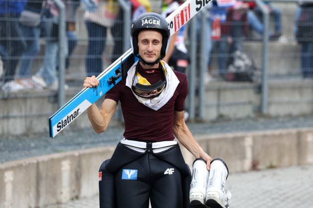 October 3, 2026, Ski Jumping, Men, FIS Continental Cup, 2026 Summer Season, Individual Competition: Clemens Aigner (AUT) at the Vogtland Arena in Klingenthal, Saxony, Germany