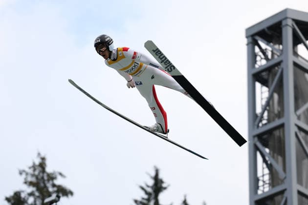 October 3, 2026, Ski Jumping, Men, FIS Continental Cup, 2026 Summer Season, Individual Competition: Clemens Aigner (AUT) at the Vogtland Arena in Klingenthal, Saxony, Germany