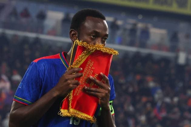 Russia Soccer Friendly Russia - Namibia 9256879 03.10.2026 Namibia s Peter Shalulile is seen before the friendly soccer match between Russia and Namibia at Yekaterinburg Arena in Yekaterinburg, Russia. Alexei Kolchin Sputnik Yekaterinburg Sverdlovsk Oblast Region Russia  Copyright: xAlexeixKolchinx