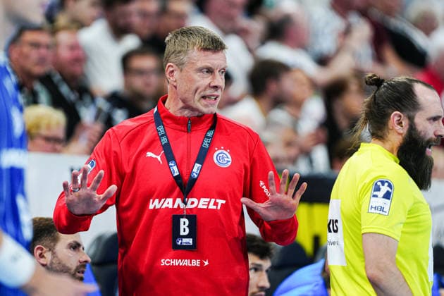 Gudjon Valur Sigurdsson, VfL Gummersbach, Coach (GER), THW Kiel vs. VfL Gummersbach, Handball, 1st Bundesliga, Matchday 7, 2026–2027 Season, October 3, 2026, GER, THW Kiel vs. VfL Gummersbach, Handball, 1st Bundesliga, Matchday 7, 2026–2027 Season, October 3, 2026, Kiel Copyright: xEibner-Pressefoto MarcelxvonxFehrnx EP_MFN