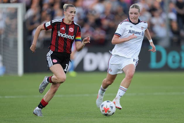 Eintracht Frankfurt vs. FC Bayern Munich, Google Pixel Women s Bundesliga: Laura Freigang (Eintracht Frankfurt) vs. Alara Sehitler (FC Bayern Munich), 14th match of the Google Pixel Women’s Bundesliga between Eintracht Frankfurt and FC Bayern Munich on October 3, 2026, at the Stadion am Brentanobad in Frankfurt am Main, Frankfurt am Main, Hesse, Germany; Stadion am Brentanobad
