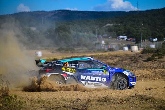 IPA89264630 - Roope Korhonen (FIN) and Anssi Viinikka (FIN) in a Toyota GR Yaris Rally2 in action during the FIA WRC, Motorsport Rallye, WM Rally Italia Sardegna in Alghero, Italy, on October 1–4, 2026.  Copyright: xFedericoxManoni IPAxSportx xx IPA89264630