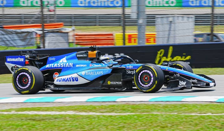 October 3, 2026, Sepang, Selangor, Malaysia: Atlassian Williams F1 Team driver Alexander Albon (23) drives during a free practice session for the Formula 1 Gulf Air Bahrain Grand Prix in Malaysia at the PETRONAS Sepang International Circuit, in Sepang, Selangor, Malaysia. Bahrain Grand Prix 2026 In Sepang  - ZUMAk197 20261003_zsp_k197_023 Copyright: xRanjithxKumarx