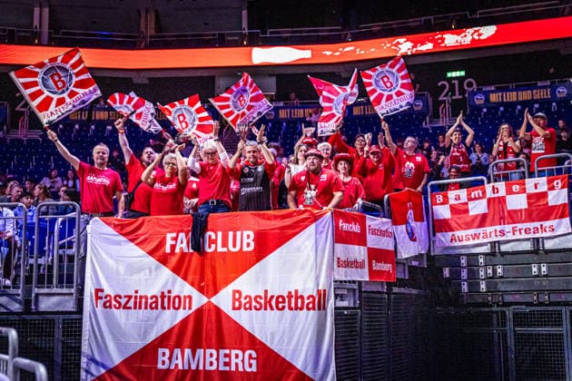 Basketball Berlin, October 3, 2026; 2026–2027 Season; EasyCredit BBL 1 Bundesliga Men s Division; Alba Berlin; BMA365; Bamberg Baskets; Bamberg Fans
