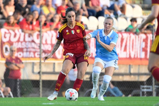 IPA89265775 - AS Roma s Martina Piemonte during the 2026–2027 Serie A Women Athora Italian Football Championship League match between AS Roma Women and SS Lazio Women at the Tre Fontane Stadium on October 3, 2026.  Copyright: xFabrizioxCorradetti IPAxSportx xx IPA89265775