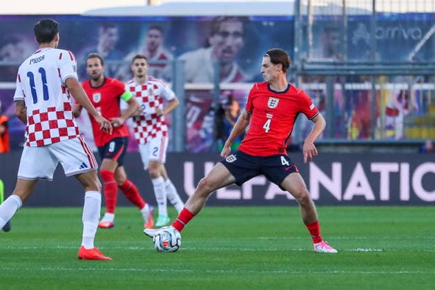 Rijeka 03.10.2026. PIlka nozna UEFA Liga Narodow sezon 2026 2027 kolejka 3 mecz: Chorwacja - Anglia --- Football UEFA Nations League season 2026 2027 round 3 match: Croatia - England nz Alex Scott Fot. Kacper Staniec NEWSPIX.PL --- newspix.pl POLAND OUT! 