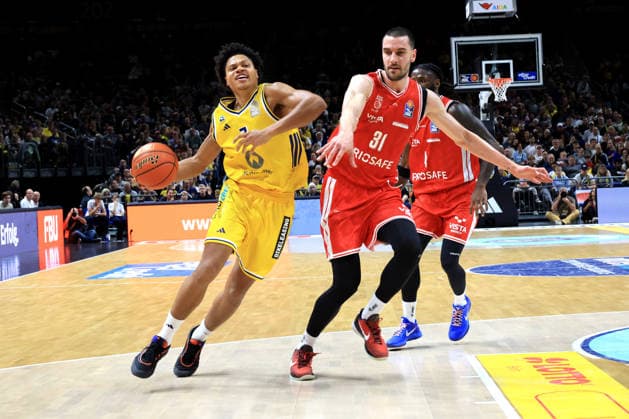 October 3, 2026, Germany, GER, DEU, Basketball, 1st Bundesliga, Day 1, 2026–2027 Season, Berlin, ALBA Berlin vs. Bamberg, Jack Kayil (ALBA Berlin) 7, Daniel Keppeler (Bamberg) 31, nordphoto GmbH, Engler Berlin, Uber Arena, Berlin, Germany Copyright: xNordphotox xEnglerx