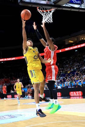 October 3, 2026, Germany, GER, DEU, Basketball, 1st Bundesliga, Day 1, 2026–2027 Season, Berlin, ALBA Berlin vs. Bamberg; Jack Kayil (ALBA Berlin) 7, Jordan Wright (Bamberg) 3; nordphoto GmbH, Engler Berlin, Uber Arena, Berlin, Germany Copyright: xNordphotox xEnglerx