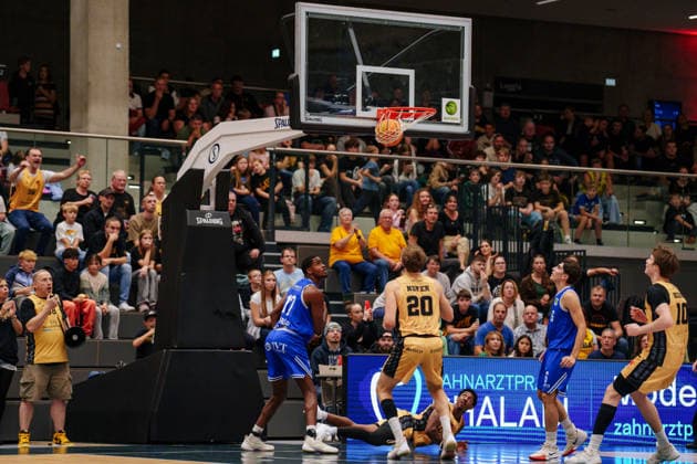 2 Basketball Bundesliga ProB North 2 Matchday: Lok Bernau vs. ART Giants Düsseldorf; Shawn Anthony Scott II (Lok Bernau, No. 8) will play on October 3, 2026, at the Sparkassen Arena Bernau in Bernau, Brandenburg, Germany.