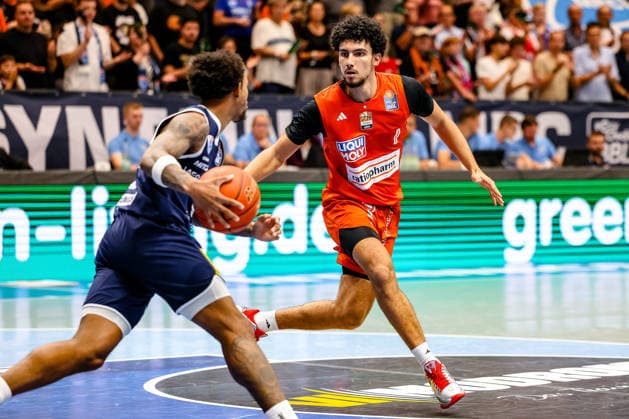 Adam Atamna, Ratiopharm Ulm, 00 on the break, GER, Syntainics MBC vs. Ratiopharm Ulm, Basketball, 1st Bundesliga, Matchday 4, 2026–2027 season, October 3, 2026, GER, Syntainics MBC vs. Ratiopharm Ulm, Basketball, 1st Bundesliga, Matchday 4, 2026–2027 season, October 3, 2026, Weissenfels Copyright: xEibner-Pressefoto LauraxRoemerx EP_LRR