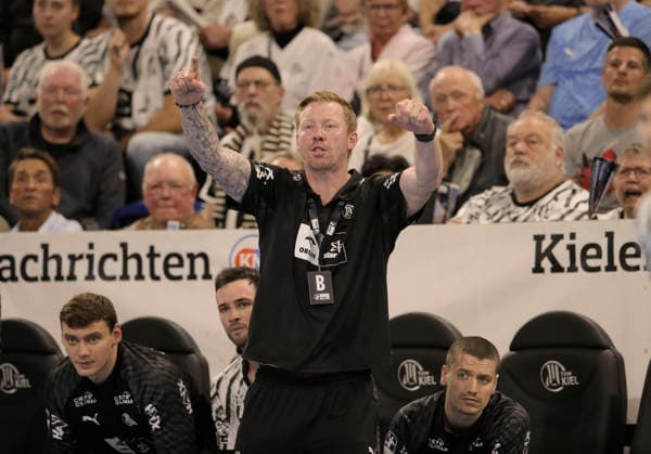 Photo of Kiel s coach Börge LUND, Men s Handball 1st Bundesliga, Sat, Oct 3, 2026: THW Kiel vs. VfL Gummersbach