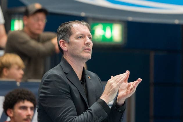Ty Harrelson, Ulm, Head Coach, Syntainics MBC vs. Ratiopharm Ulm, BBL, Men s Basketball 1st Bundesliga, Matchday 4 of the 2026–27 season, March 10, 2026, Weißenfels Stadthalle, Saxony-Anhalt, Germany