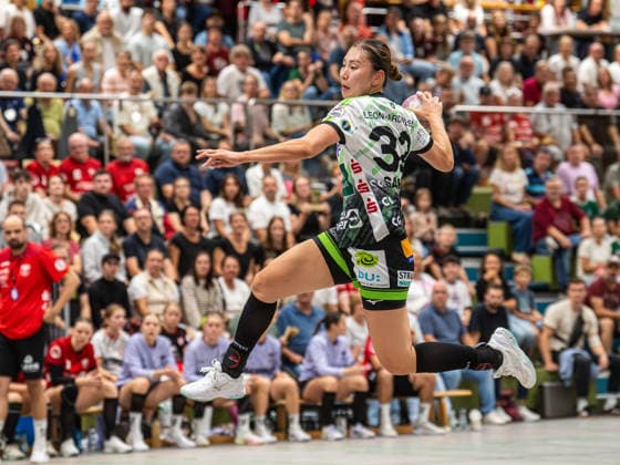 Haruno Sasaki, Frisch Auf Women, No. 32 on a fast break, SG Nürtingen Zizishausen vs. Frisch Auf Göppingen, Handball, DHB Cup, 2026–2027 season, October 3, 2026, SG Nürtingen Zizishausen vs. Frisch Auf Göppingen, Handball, DHB Cup, 2026–2027 season, October 3, 2026, Nürtingen Copyright: xMichaelxSchmidt Eibner-Pressefotx EP_MST