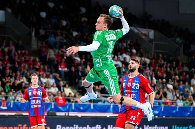 Bietigheim HBL 26 27 SG BBM Bietigheim Fuechse Berlin Tobias Grondahl Berlin Bietigheim Bissingen Egetrans Arena Baden-Württemberg Germany
