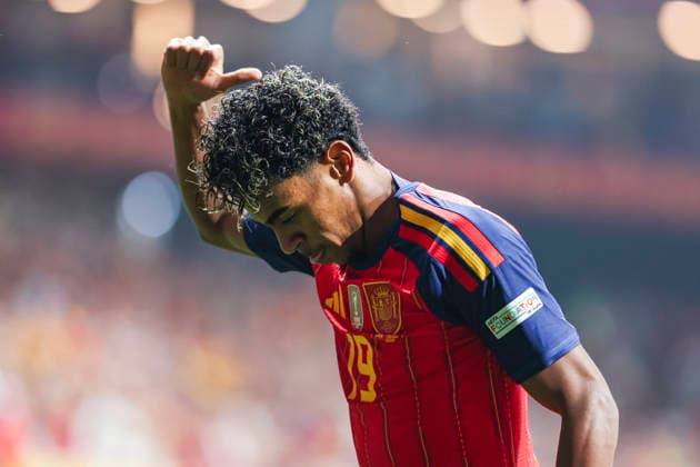 October 3, 2026, Oviedo, Asturias, Spain: Lamine Yamal of Spain celebrates after scoring his team s first goal during the UEFA Nations League 2026 27 group phase match between Spain and Czech Republic at Carlos Tartiere stadium on October 03, 2026, in Oviedo, Spain. Spain V Czech Republic - UEFA Nations League 2026 27 Group A3 MD3  - ZUMAa181 20261003_zaa_a181_068 Copyright: xIrinaxR.xHx