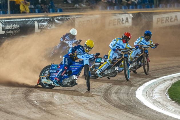 Lublin 03.10.2026 Zuzel. DMP - Druzynowe Mistrzostwa Polski 2026, runda 18 - mecz o 3 miejsce. PGE Ekstraliga sezon 2026. --- Speedway. Round 18 - 3rd place match. PGE Extraleague season 2026: Orlen Oil Motor Lublin - Fogo Unia Leszno. Persons shown: Nazar Parnitskyi, Kacper Mania, Bartosz Jaworski, Bartosz Banbor Fot. Kazimierz Kozuch Arena Akcji NEWSPIX.PL --- newspix.pl POLAND OUT! 