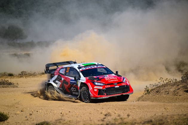 FIA WRC, Motorsport Rallye, WM 2026: Rally Italia Sardegna - Day 3 Elfyn Evans (GBR) and Scott Martin (GBR) on a Toyota GR Yaris Rally1 in action during the FIA WRC RALLY ITALIA SARDEGNA in Alghero, Italy on 1-4 October, 2026. Alghero Sardinia Italy  Copyright: xFedericoxManonix originalFilename:manoni-rallyita261003_npoEg.jpg