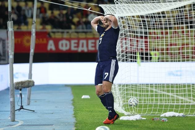 John McGinn of Scotland celebrates after scoring a penalty to make the score 2-0. North Macedonia v Scotland, UEFA Nations League, Football, Nacionalna Arena Tose Proeski, Skopje, North Macedonia - 03 Oct 2026Skopje Nacionalna Arena Tose Proeski North Macedonia  Copyright: xNikolaxKrstic Shutterstockx 17184131fi