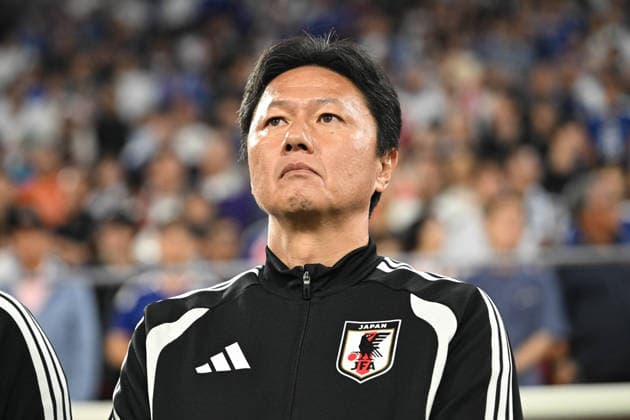 South Korea v Japan - 20th Asian Games Aichi-Nagoya TOYOTA, JAPAN - OCTOBER 03: Head coach OIWA Go of Japan reacts during the Football Men s Final Match between South Korea and Japan on day fourteen of the 20th Asian Games Aichi-Nagoya at Toyota Stadium on October 03, 2026 in Toyota, Aichi, Japan. Stringer Anadolu Tokyo Japan. Editorial use only. Please get in touch for any other usage.  Copyright: x2026xAnadoluxStringerx