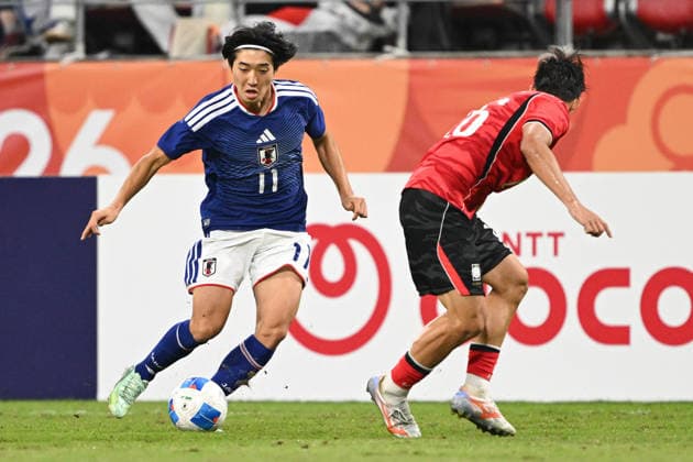 South Korea v Japan - 20th Asian Games Aichi-Nagoya TOYOTA, JAPAN - OCTOBER 03: YOKOYAMA Yumeki 11 of Japan in action during the Football Men s Final Match between South Korea and Japan on day fourteen of the 20th Asian Games Aichi-Nagoya at Toyota Stadium on October 03, 2026 in Toyota, Aichi, Japan. Stringer Anadolu Tokyo Japan. Editorial use only. Please get in touch for any other usage.  Copyright: x2026xAnadoluxStringerx