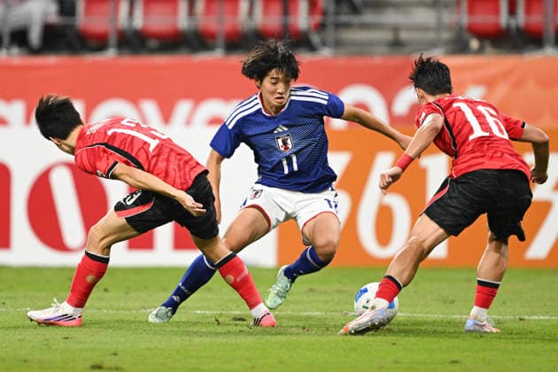 South Korea v Japan - 20th Asian Games Aichi-Nagoya TOYOTA, JAPAN - OCTOBER 03: YOKOYAMA Yumeki 11 of Japan in action during the Football Men s Final Match between South Korea and Japan on day fourteen of the 20th Asian Games Aichi-Nagoya at Toyota Stadium on October 03, 2026 in Toyota, Aichi, Japan. Stringer Anadolu Tokyo Japan. Editorial use only. Please get in touch for any other usage.  Copyright: x2026xAnadoluxStringerx