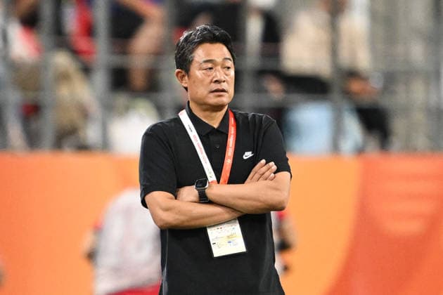 South Korea v Japan - 20th Asian Games Aichi-Nagoya TOYOTA, JAPAN - OCTOBER 03: Head coach LEE Min Sung of South Korea reacts during the Football Men s Final Match between South Korea and Japan on day fourteen of the 20th Asian Games Aichi-Nagoya at Toyota Stadium on October 03, 2026 in Toyota, Aichi, Japan. Stringer Anadolu Tokyo Japan. Editorial use only. Please get in touch for any other usage.  Copyright: x2026xAnadoluxStringerx
