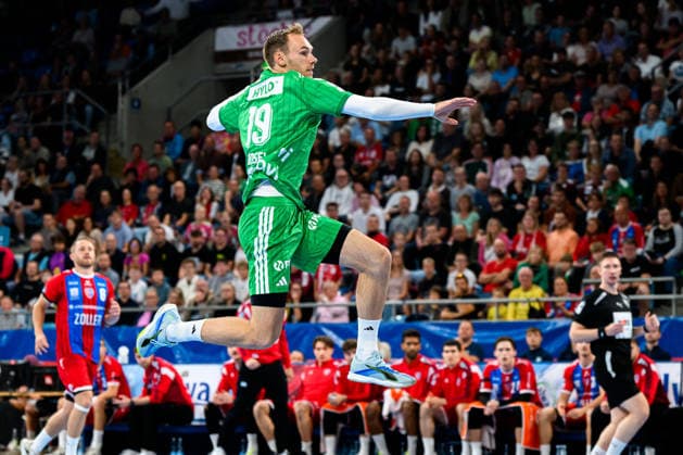 Bietigheim HBL 26 27 SG BBM Bietigheim Fuechse Berlin Mathias Gidsel Berlin Bietigheim Bissingen Egetrans Arena Baden-Württemberg Germany