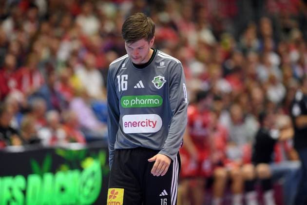 Disappointed, frustrated, emotion, Simon Gade, goalkeeper, TSV Hannover Burgdorf 16, GER, MT Melsungen vs. TSV Hannover Burgdorf, handball, 1st Bundesliga, Matchday 7, 2026–2027 season, October 3, 2026, GER, MT Melsungen vs. Hannover Burgdorf, handball, 1st Bundesliga, Matchday 7, 2026–2027 season, October 3, 2026, Kassel Copyright: xEibner-Pressefotox xRolandxSippelx EP_RSL