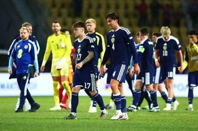 Ben Gannon-Doak of Scotland and Luis Binks of Scotland after the game. North Macedonia v Scotland, UEFA Nations League, Football, Nacionalna Arena Tose Proeski, Skopje, North Macedonia - 03 Oct 2026Skopje Nacionalna Arena Tose Proeski North Macedonia  Copyright: xNikolaxKrstic Shutterstockx 17184131hm