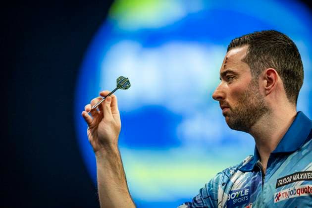 RECORD DATE NOT STATED 3rd October 2026; Mattioli Arena, Leicester, England; PDC World Grand Prix Darts Day 6; Luke Humphries in action on the oche his semi final match against James Wade GodfreyxPitt