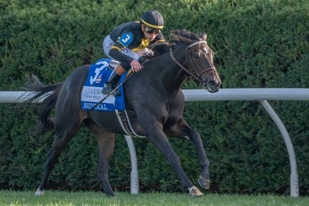 HORSE RACING 2026: Coolmore Turf Mile WAYI Keeneland OCT 03 October 3, 2026, Lexington, Kentucky, USA: Rhetorical (3) ridden by Irad Ortiz Jr. wins the Coolmore Turf Mile (Grade 1) on October 3, 2026. Jessica Morgan Eclipse Sportswire CSM(Credit Image: Â Cal Media) Lexington Kentucky USA EDITORIAL USE ONLY Copyright: xx ZUMA-20261003_faf_cs17_147.jpg 01354200x csmphotothree529212