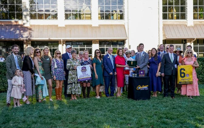 October 3, 2026, Lexington, Ky, USA: American History (6) ridden by John Velazquez wins the Claiborne Breeders Futurity (Grade 1) at Keeneland in Lexington, Kentucky on October 3, 2026. Eclipse Sportswire CSM Lexington USA - ZUMAcs17 20261003_faf_cs17_160 Copyright: xJessicaxMorganx