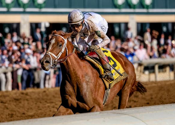 October 3, 2026, Lexington, Ky, USA: American History (6) ridden by John Velazquez wins the Claiborne Breeders Futurity (Grade 1) at Keeneland in Lexington, Kentucky on October 3, 2026. Eclipse Sportswire CSM Lexington USA - ZUMAcs17 20261003_faf_cs17_182 Copyright: xCaseyxLaughterx