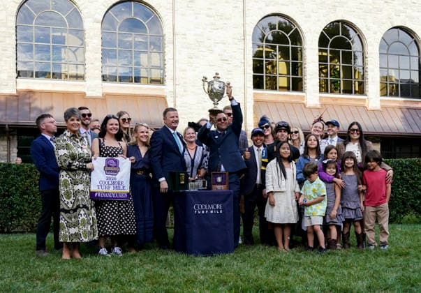 October 3, 2026, Lexington, Ky, USA: Rhetorical (3) ridden by Irad Ortiz, Jr. wins the Coolmore Turf Mile Stakes (Grade 1) at Keeneland in Lexington, Kentucky on October 3, 2026. Eclipse Sportswire CSM Lexington USA - ZUMAcs17 20261003_faf_cs17_142 Copyright: xJessicaxMorganx