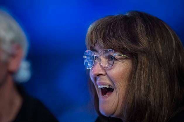 RECORD DATE NOT STATED 3rd October 2026; Mattioli Arena, Leicester, England; PDC World Grand Prix Darts Day 6; Luke Humphries mum looks on proudly after his sons win GodfreyxPitt