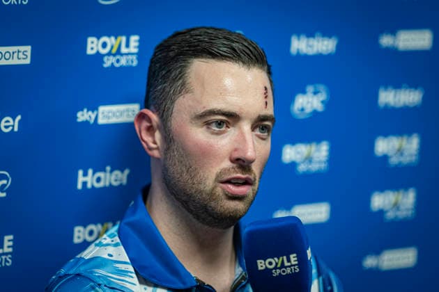 RECORD DATE NOT STATED 3rd October 2026; Mattioli Arena, Leicester, England; PDC World Grand Prix Darts Day 6; Luke Humphries is interviewed after the match GodfreyxPitt