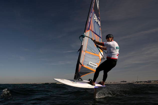 PWA Citroën World Windsurfing Tour Sylt 2026 Day 8 Slalom Foil Men Sylt Westerland, October 3, 2026 Kasper Nielsen Slalom Foil Men, Denmark, DEN 148 PWA Citroën World Windsurfing Tour Sylt 2026 Day 8 Slalom Foil Men on October 3, 2026, off Brandenburger Beach, motorboat on Sylt, Westerland, Germany Copyright: xBEAUTIFULxSPORTS AndreasxDickx