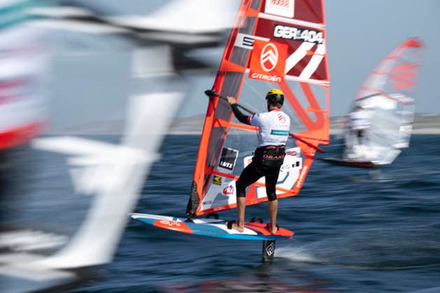 PWA Citroën World Windsurfing Tour Sylt 2026 Day 8 Slalom Foil Men Sylt Westerland, October 3, 2026 Fabian Wolf Slalom Foil Men, Germany, GER 404 PWA Citroën World Windsurfing Tour Sylt 2026 Day 8 Slalom Foil Men on October 3, 2026, off Brandenburger Beach, motorboat on Sylt, Westerland, Germany Copyright: xBEAUTIFULxSPORTS AndreasxDickx