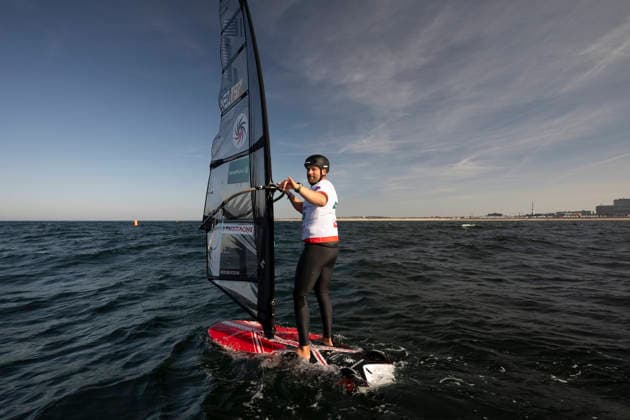 PWA Citroën World Windsurfing Tour Sylt 2026 Day 8 Slalom Foil Men Sylt Westerland, October 3, 2026 Bob van de Burgt Slalom Foil Men, Netherlands, NED 737 PWA Citroën World Windsurfing Tour Sylt 2026 Day 8 Slalom Foil Men on October 3, 2026, off Brandenburger Beach, motorboat on Sylt, Westerland, Germany Copyright: xBEAUTIFULxSPORTS AndreasxDickx