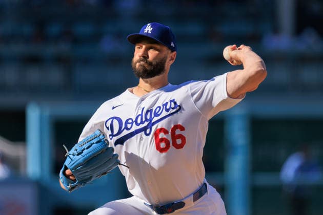 October 3, 2026, Los Angeles, California, USA: Relief pitcher, Tanner Scott 66 of the Los Angeles Dodgers during a NLDS Game 1 against the Atlanta Braves on Saturday October 3, 2026 at Dodger Stadium in Los Angeles, California. JAVIER ROJAS PI Los Angeles USA - ZUMAp124 20261003_zaa_p124_016 Copyright: xJavierxRojasx