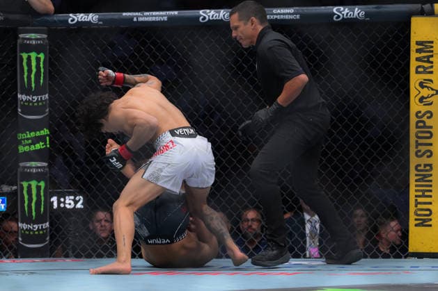 October 3, 2026, Salt Lake City, Utah, USA: IMANOL RODRIGUEZ defeated ALDEN CORIA by TKO (body kick) at 3:11 of Round 1 during UFC 332 at the Delta Arena in Utah. Salt Lake City USA - ZUMAo117 20261003_zsp_o117_093 Copyright: xMikaelxOnax