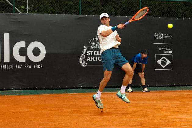 RECORD DATE NOT STATED Heide (bra) vs Boscardin Dias (bra) in the quarterfinals of the ATP, Tennis Herren Challenger Curitiba Curitiba (PR), 03 10 2026 - ATP Challenger Curitiba Heide Boscardin Dias - Tennis player Pedro Boscardin Dias (BRA) against Gustavo Heide (BR) in the quarterfinals of the ATP Challenger Curitiba, at the Graciosa Country Club on the afternoon of Saturday, October 3, 2026.(Foto: Edson De Souza Thenews2 imago images) SPO  Copyright: xEdsonxDexSouzax
