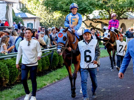 HORSE RACING 2026: Coolmore Turf Mile Day Keeneland OCT 03 October 3, 2026, Lexington, Ky, USA: Joe Shiesty (6) ridden by Fernando De La Cruz wins the Woodford Stakes presented by Fanduel (Grade 2) at Keeneland in Lexington, Kentucky on October 3, 2026. Tim Sudduth Eclipse Sportswire CSM(Credit Image: Â Tim Sudduth Cal Media) Lexington Ky USA EDITORIAL USE ONLY Copyright: xx ZUMA-20261003_faf_cs17_265.jpg TimxSudduthx csmphotothree530195