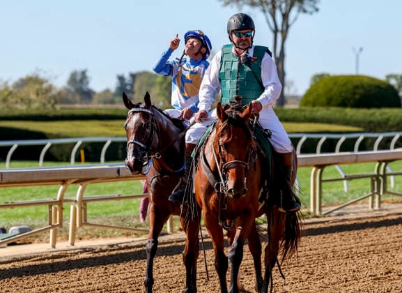 October 3, 2026, Lexington, Ky, USA: Joe Shiesty (6) ridden by Fernando De La Cruz wins the Woodford Stakes presented by Fanduel (Grade 2) at Keeneland in Lexington, Kentucky on October 3, 2026. Eclipse Sportswire CSM Lexington USA - ZUMAcs17 20261003_faf_cs17_264 Copyright: xTimxSudduthx
